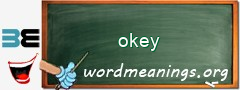 WordMeaning blackboard for okey